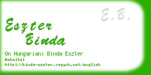 eszter binda business card